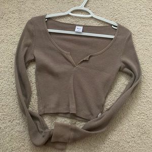 TNA Waffle Scoopneck Longsleeve